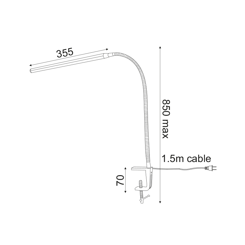 LED Φ/Σ ΓΡΑΦ 5W 4000Κ ΑΦΗΣ ΧΡΥΣ  ΜΕ ΣΠΙΡΑΛ+ΣΦΙΓΚΤ 230V H85.5 - ledmania.gr