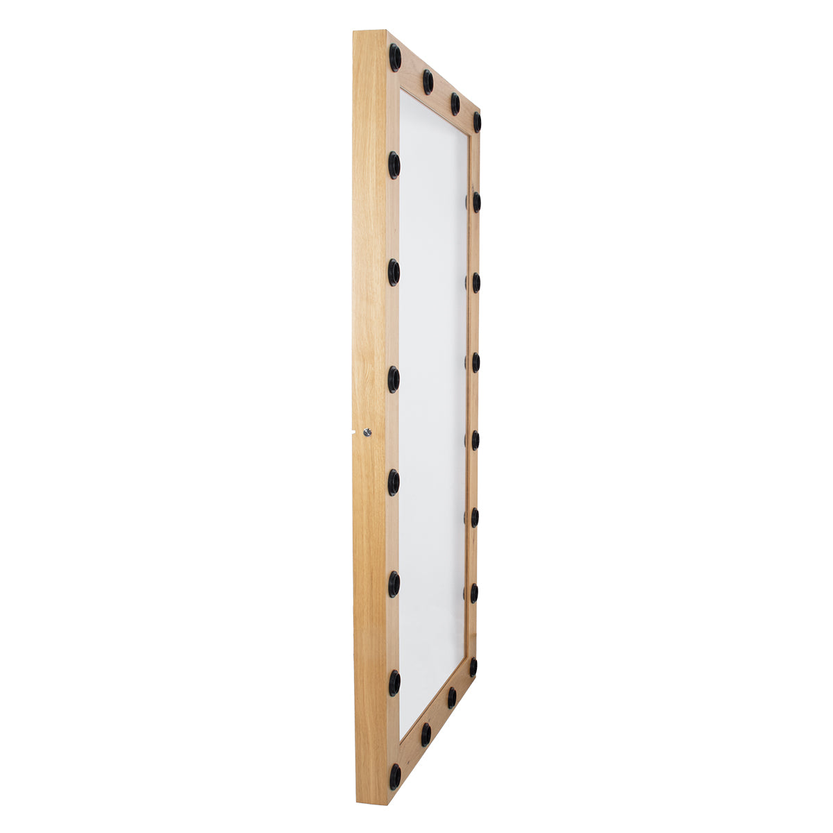 GloboStar® MAKEUP MIRROR-160x80-1 Μοντέρνος Καθρέπτης Μακιγιάζ με Πλαίσιο Φυσικού Ξύλου με Διακόπτη On/Off 20 x E27 AC220-240V - Μ80 x Π7 x Υ160cm - Μπεζ Δρυς - ledmania.gr