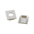 SET OF SILVER PLASTIC END CAPS FOR PROFILES P69,P70,P79 - SET 2PCS, 1PC WITH HOLE, 1PC WITHOUT HOLE - ledmania.gr