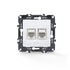 PRIME ΠΡΙΖΑ ΤΗΛΕΦΩΝΟΥ 1xRJ11 CAT3 IP20 & ΠΡΙΖΑ ΔΙΚΤΥΟΥ 1xRJ45 CAT6 UTP IP20 ΛΕΥΚΗ - ledmania.gr