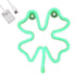 GloboStar® 78572 Φωτιστικό Ταμπέλα Φωτεινή Επιγραφή NEON LED Σήμανσης FOUR LEAF CLOVER 5W με Καλώδιο Τροφοδοσίας USB - Μπαταρίας 3xAAA (Δεν Περιλαμβάνονται) - Πράσινο - ledmania.gr