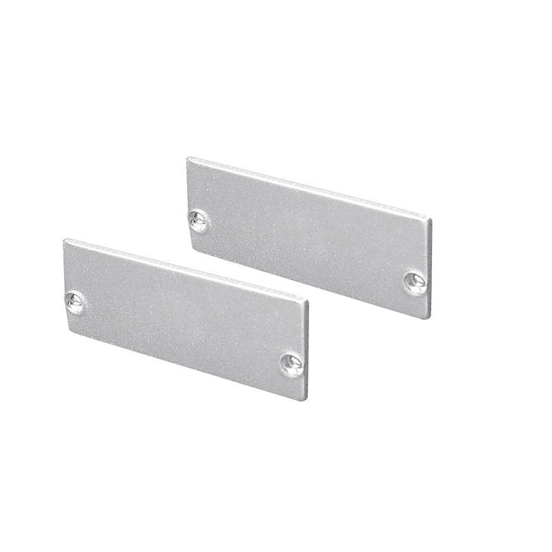 SET OF METAL END CAPS FOR P234, 2 PCS WITHOUT HOLE - ledmania.gr