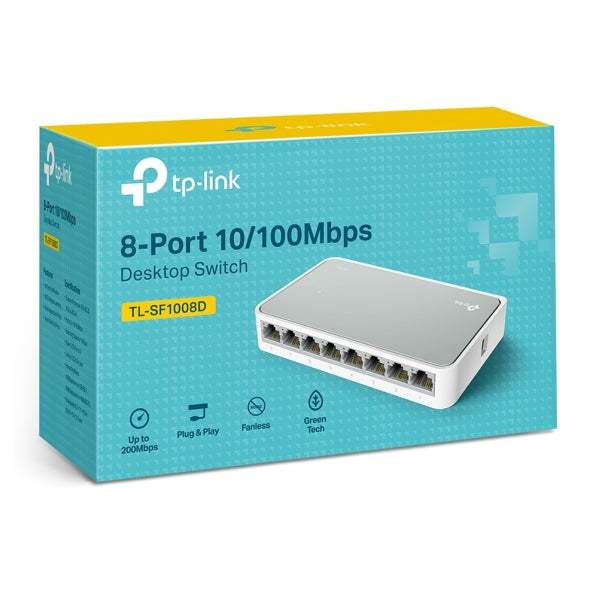 TP-LINK TL-SF1008D 8-PORT UNMANAGED 10/100M DESKTOP SWITCH - ledmania.gr