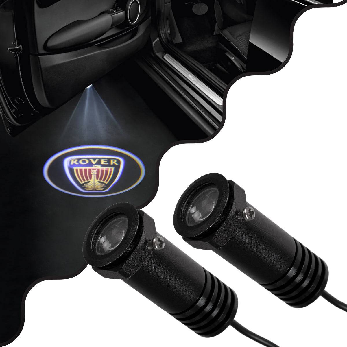 GloboStar® 81623 ROVER Ghost Car Brand Logo Projector - Προτζέκτορας Προβολής Μάρκας Αυτοκινήτου LED CREE XHP35 3W 240lm 120° DC 12V IP20 Ψυχρό Λευκό 6000K - ledmania.gr
