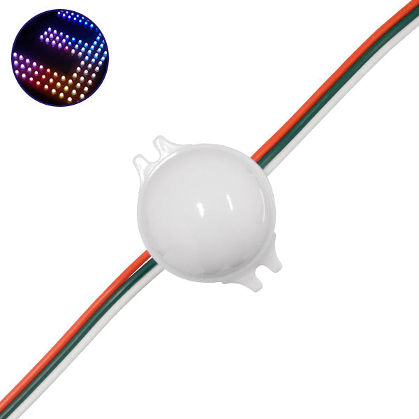 20 Τεμάχια x LED Magic Digital Στρογγυλό Module Φ3 CM RGBW 0.72W 12V GloboStar 30544 - ledmania.gr