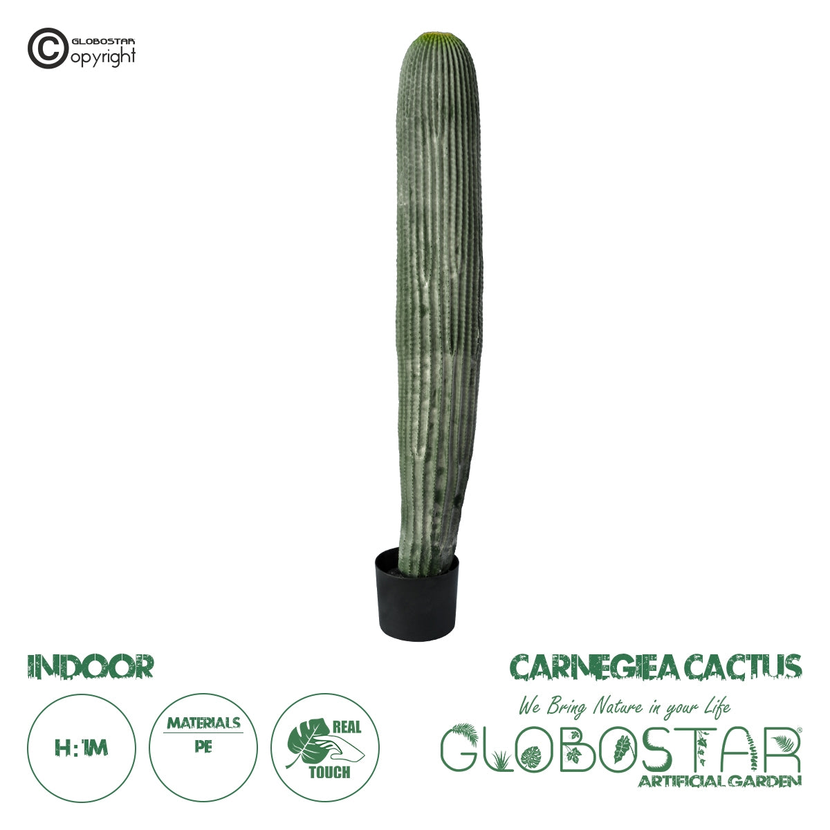 GloboStar® Artificial Garden CARNEGIEA CACTUS 20126 Τεχνητό Διακοσμητικό Φυτό Κάκτος Σαγκουάρο Υ100cm - ledmania.gr