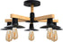 PHIL CEILING LAMP 5xE27 BLACK/WOOD - ledmania.gr