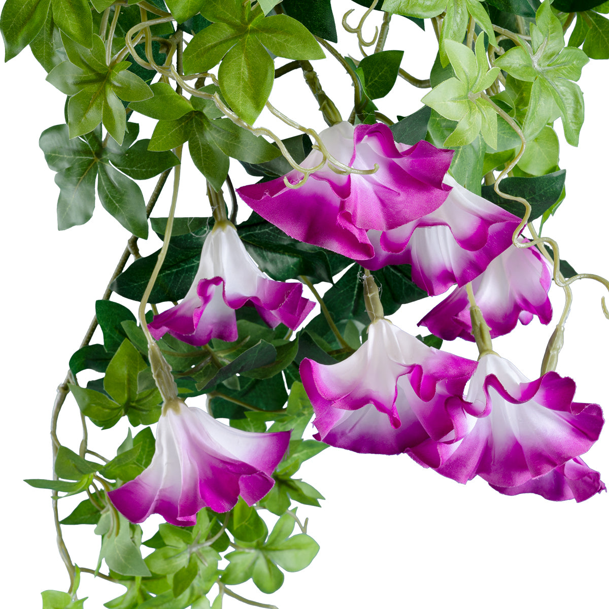 GloboStar® Artificial Garden MORNING GLORY HANGING BRANCH 20238 Τεχνητό Διακοσμητικό Κρεμαστό Φυτό Ιπομέα - Πρωϊνή Χαρά Υ60cm - ledmania.gr