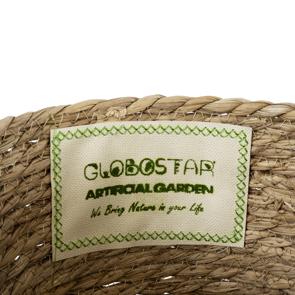 GloboStar® Artificial Garden SIFNOS 20267 Διακοσμητικό Πλεκτό Καλάθι - Κασπώ Γλάστρα - Flower Pot Μπεζ Φ22cm x Υ15cm - ledmania.gr