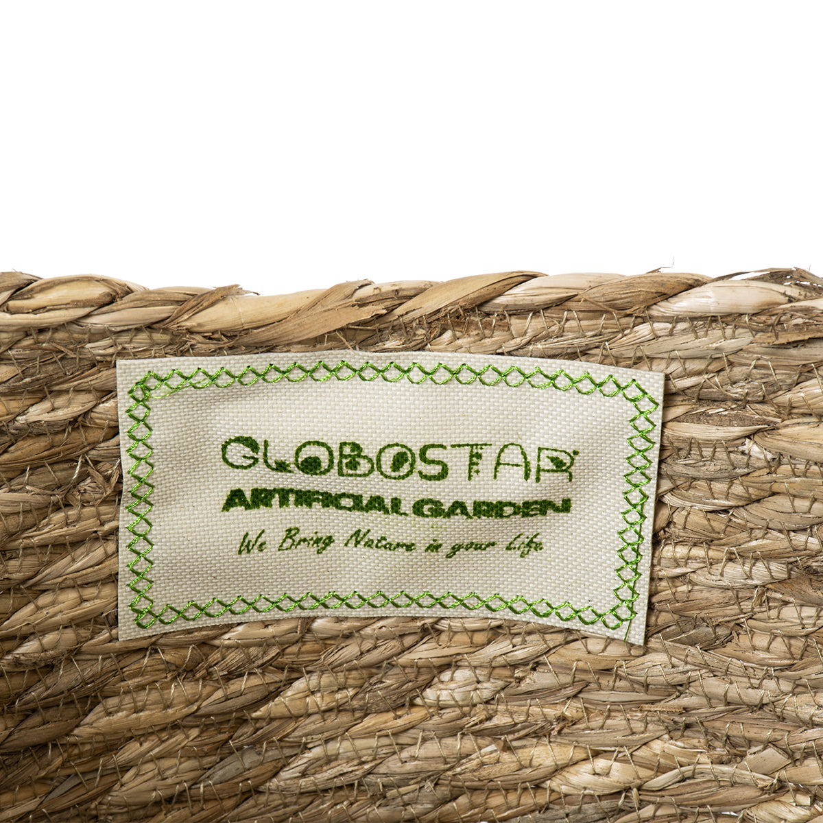 GloboStar® Artificial Garden PAROS 20277 Διακοσμητικό Πλεκτό Καλάθι - Κασπώ Γλάστρα - Flower Pot Μπεζ Φ29cm x Υ25cm - ledmania.gr