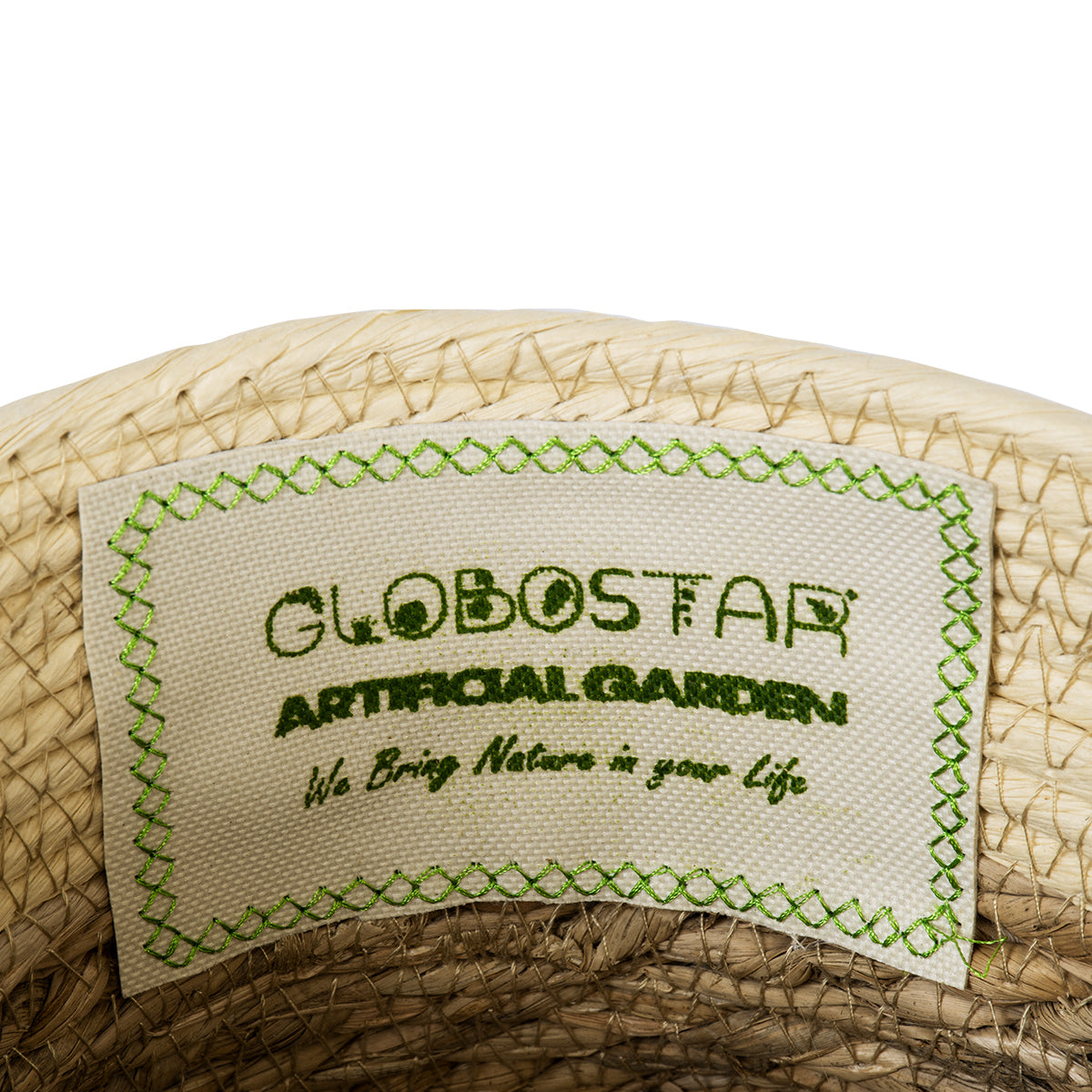 GloboStar® Artificial Garden MYKONOS 20280 Διακοσμητικό Πλεκτό Καλάθι - Κασπώ Γλάστρα - Flower Pot Μπεζ με Μακραμέ Φ25cm x Υ19cm - ledmania.gr