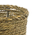 GloboStar® Artificial Garden THASSOS 20293 Διακοσμητικό Πλεκτό Καλάθι - Κασπώ Γλάστρα - Flower Pot Μπεζ με Καφέ Φ20cm x Υ22cm - ledmania.gr