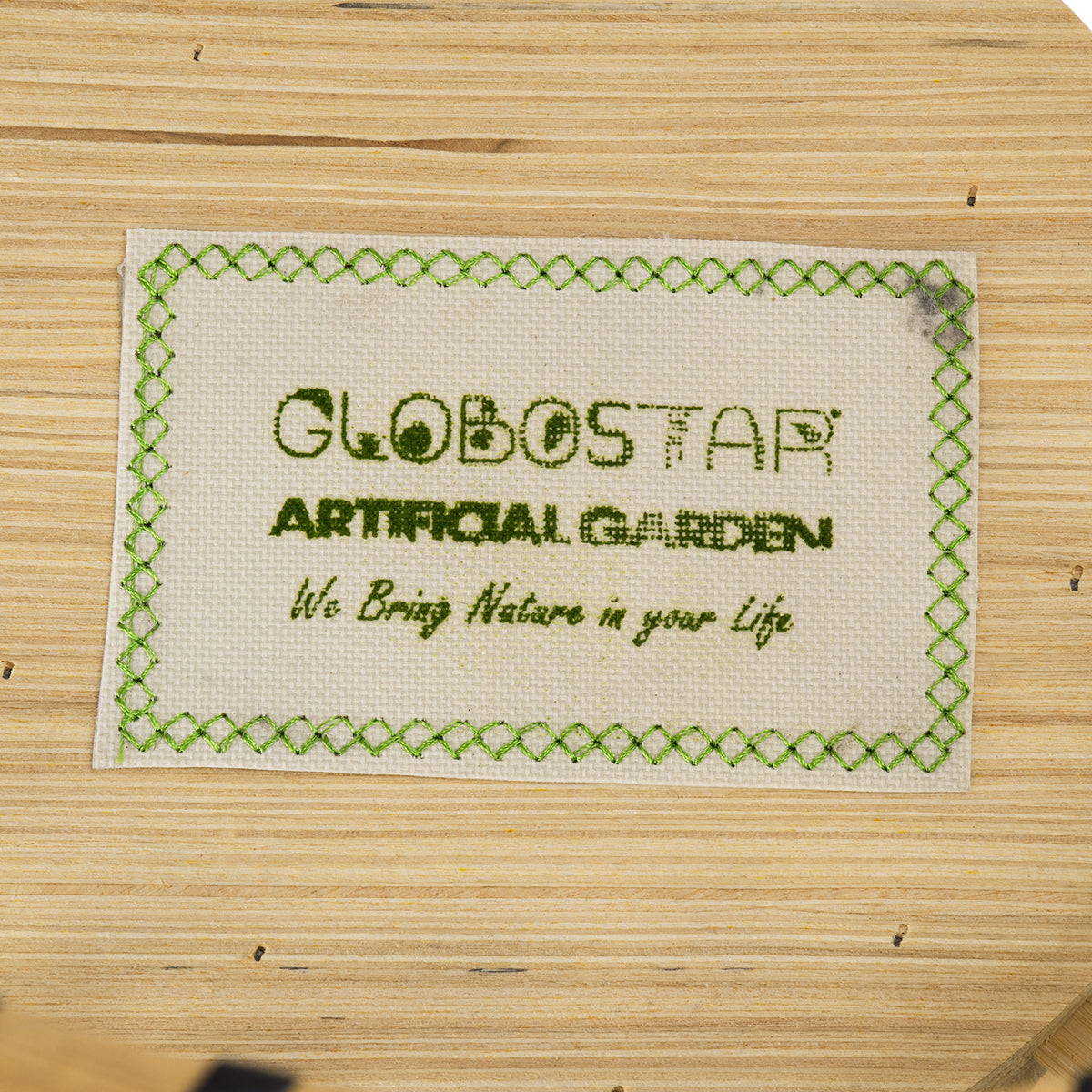 GloboStar® Artificial Garden FOLEGANDROS 20301 Διακοσμητικό Πλεκτό Καλάθι - Κασπώ Γλάστρα - Flower Pot Μπεζ με Καφέ Φ25cm x Υ37cm - ledmania.gr