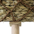 GloboStar® Artificial Garden SAMOS 20305 Διακοσμητικό Πλεκτό Καλάθι - Κασπώ Γλάστρα - Flower Pot Μπεζ με Καφέ Φ32cm x Υ58cm - ledmania.gr
