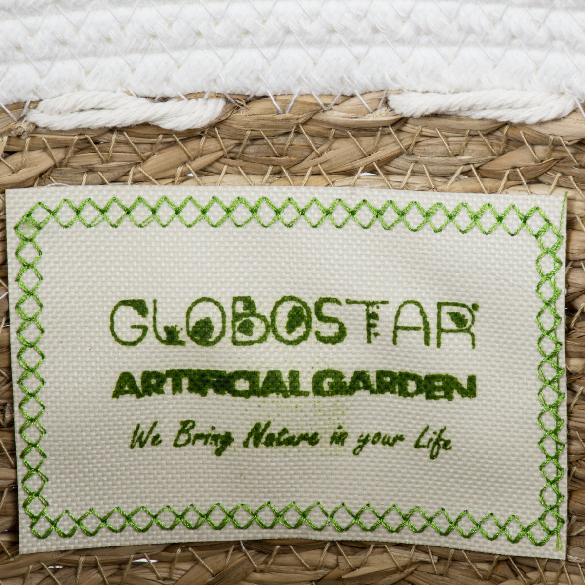 GloboStar® Artificial Garden SARDINIA 20335 ΣΕΤ 3 Διακοσμητικά Πλεκτά Καλάθια - Κασπώ Γλάστρες - Flower Pots Μπεζ με Μακραμέ A:Φ25cm x Υ20cm B:Φ30cm x Υ27cm C:Φ35cm x Υ30cm - ledmania.gr
