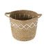 GloboStar® Artificial Garden ZAKYNTHOS 20336 ΣΕΤ 3 Διακοσμητικά Πλεκτά Καλάθια - Κασπώ Γλάστρες - Flower Pots Μπεζ με Μακραμέ A:Φ24cm x Υ20cm B:Φ28cm x Υ24cm C:Φ32cm x Υ28cm - ledmania.gr