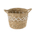 GloboStar® Artificial Garden ZAKYNTHOS 20336 ΣΕΤ 3 Διακοσμητικά Πλεκτά Καλάθια - Κασπώ Γλάστρες - Flower Pots Μπεζ με Μακραμέ A:Φ24cm x Υ20cm B:Φ28cm x Υ24cm C:Φ32cm x Υ28cm - ledmania.gr