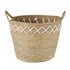 GloboStar® Artificial Garden ZAKYNTHOS 20336 ΣΕΤ 3 Διακοσμητικά Πλεκτά Καλάθια - Κασπώ Γλάστρες - Flower Pots Μπεζ με Μακραμέ A:Φ24cm x Υ20cm B:Φ28cm x Υ24cm C:Φ32cm x Υ28cm - ledmania.gr