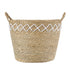 GloboStar® Artificial Garden ZAKYNTHOS 20336 ΣΕΤ 3 Διακοσμητικά Πλεκτά Καλάθια - Κασπώ Γλάστρες - Flower Pots Μπεζ με Μακραμέ A:Φ24cm x Υ20cm B:Φ28cm x Υ24cm C:Φ32cm x Υ28cm - ledmania.gr