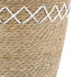 GloboStar® Artificial Garden ZAKYNTHOS 20336 ΣΕΤ 3 Διακοσμητικά Πλεκτά Καλάθια - Κασπώ Γλάστρες - Flower Pots Μπεζ με Μακραμέ A:Φ24cm x Υ20cm B:Φ28cm x Υ24cm C:Φ32cm x Υ28cm - ledmania.gr