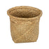 GloboStar® Artificial Garden CECILIA 20342 Διακοσμητικό Ψάθινο Καλάθι - Κασπώ Γλάστρα - Flower Pot Μπεζ Φ24cm x Υ24cm - ledmania.gr