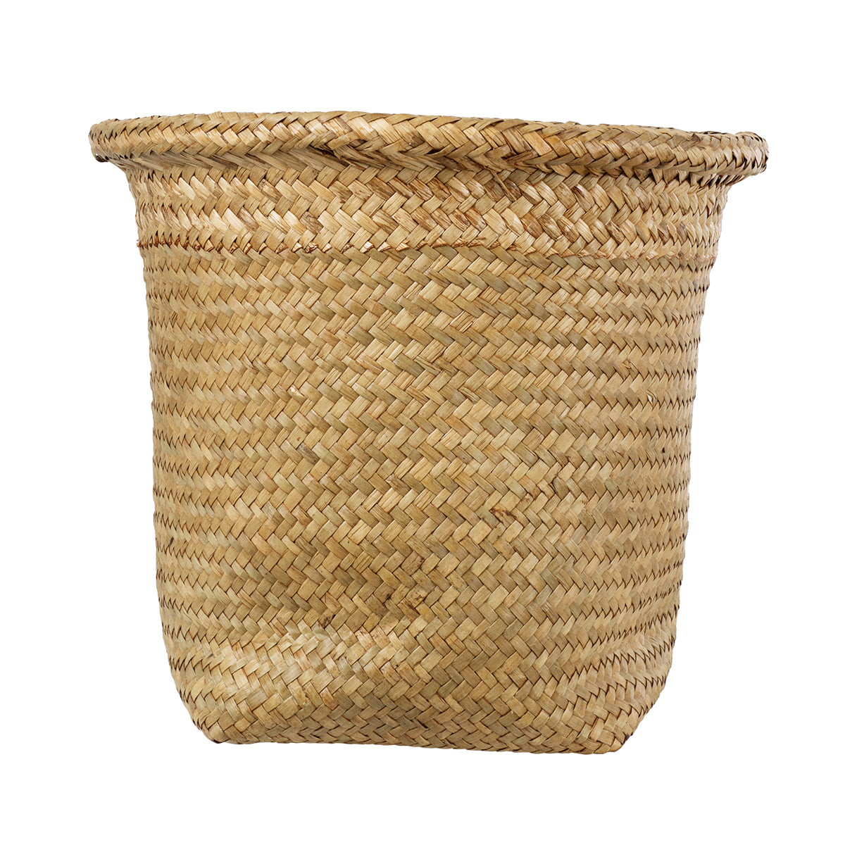 GloboStar® Artificial Garden CECILIA 20343 Διακοσμητικό Ψάθινο Καλάθι - Κασπώ Γλάστρα - Flower Pot Μπεζ Φ26cm x Υ26cm - ledmania.gr