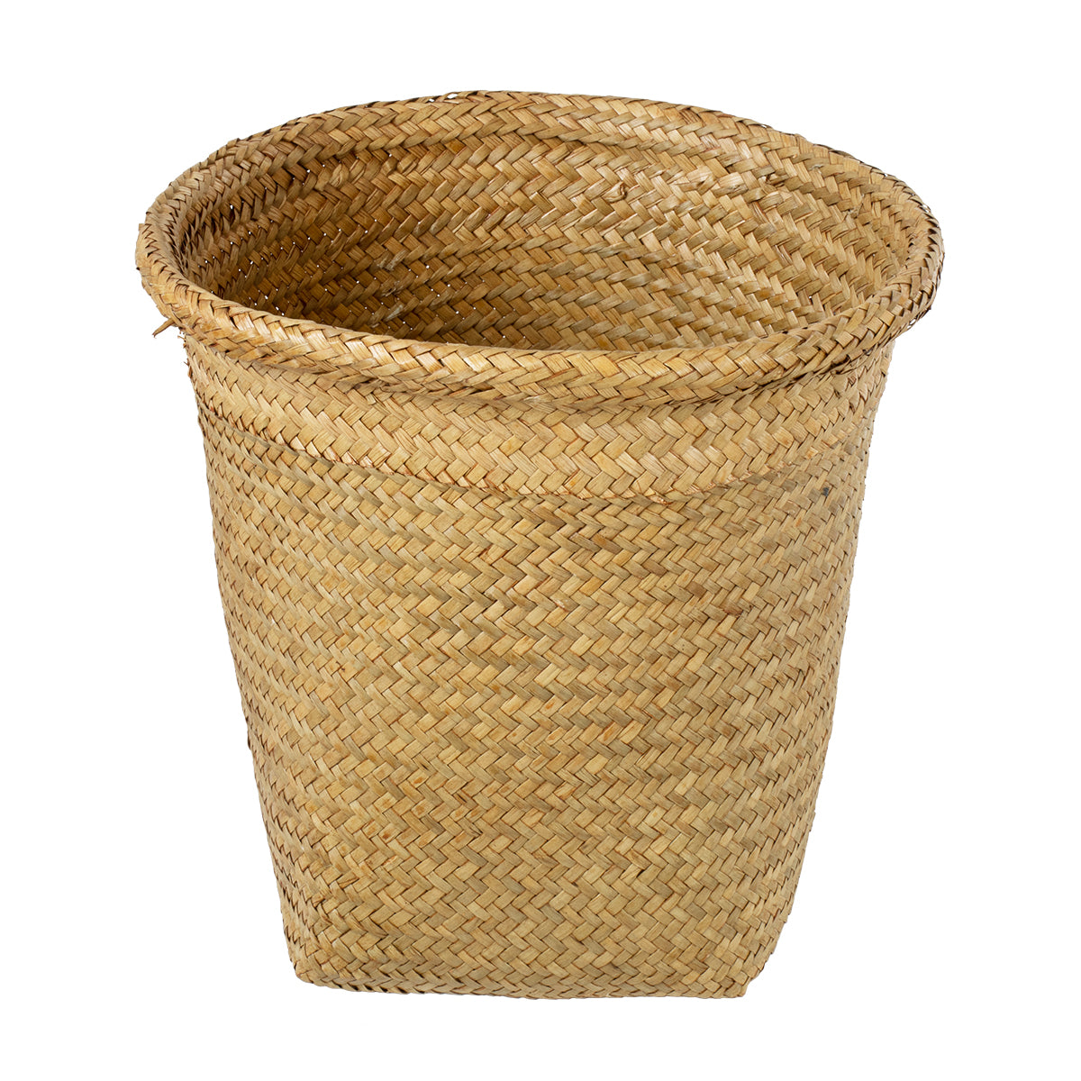 GloboStar® Artificial Garden CECILIA 20344 Διακοσμητικό Ψάθινο Καλάθι - Κασπώ Γλάστρα - Flower Pot Μπεζ Φ30cm x Υ30cm - ledmania.gr