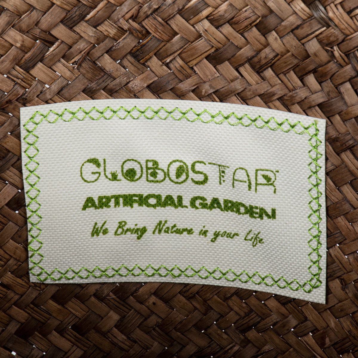 GloboStar® Artificial Garden SKIATHOS 20346 Διακοσμητικό Ψάθινο Καλάθι - Κασπώ Γλάστρα - Flower Pot Καφέ Φ26cm x Υ26cm - ledmania.gr