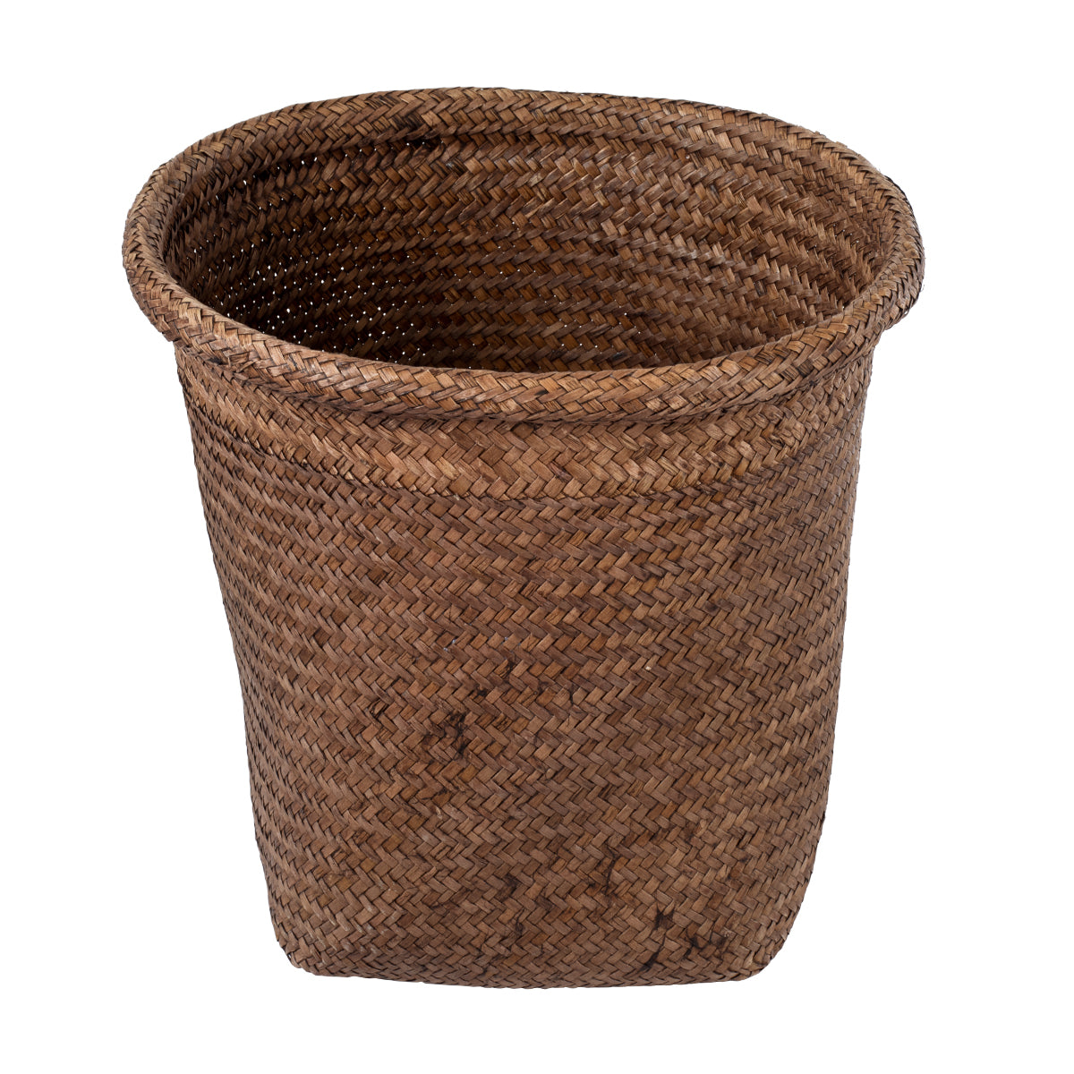 GloboStar® Artificial Garden SKIATHOS 20347 Διακοσμητικό Ψάθινο Καλάθι - Κασπώ Γλάστρα - Flower Pot Καφέ Φ30cm x Υ30cm - ledmania.gr