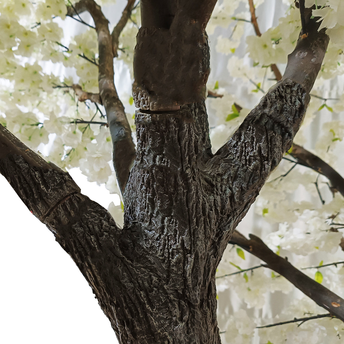 GloboStar® Artificial Garden BIANCA CHERRY BLOSSOM TREE 20362 Τεχνητό Διακοσμητικό Δέντρο Λευκό Άνθος Κερασιάς Υ350cm - ledmania.gr