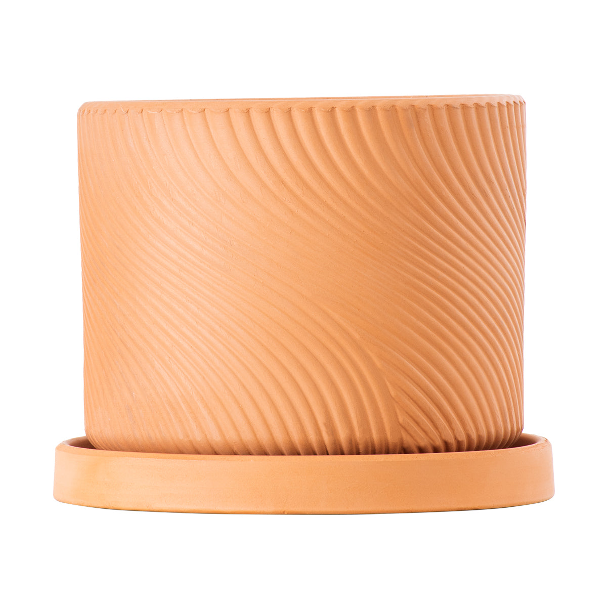 GloboStar® Artificial Garden ASTYPALAIA 20451 Πήλινο Κεραμικό Κασπώ Γλάστρα - Flower Pot Κεραμιδί Φ18cm x Υ16cm - ledmania.gr