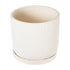 GloboStar® Artificial Garden PARGA 20452 Πήλινο Κεραμικό Κασπώ Γλάστρα - Flower Pot Μπεζ Φ23cm x Υ20.5cm - ledmania.gr