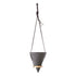 GloboStar® Artificial Garden AIGINA 20466 Κρεμαστό Πήλινο Κεραμικό Κασπώ Γλάστρα - Flower Pot Μαύρο Φ13cm x Υ15cm - ledmania.gr
