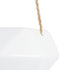 GloboStar® Artificial Garden HERAKLIO 20467 Κρεμαστό Πήλινο Κεραμικό Κασπώ Γλάστρα - Flower Pot Λευκό Μ13.5cm x Π15.5 x Υ37cm - ledmania.gr