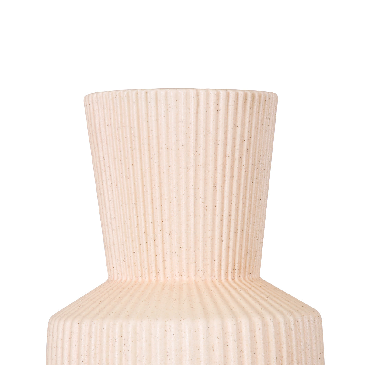GloboStar® Artificial Garden CAPRI 20470 Πήλινο Κεραμικό Κασπώ Γλάστρα - Flower Pot Απαλό Μπεζ Φ9.5cm x Υ25cm - ledmania.gr