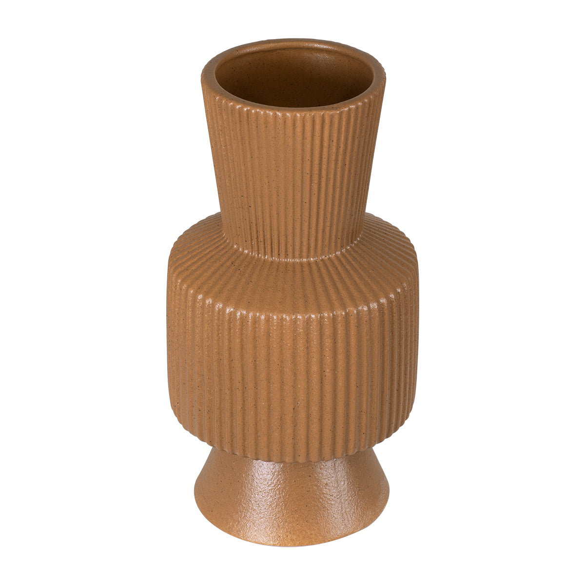 GloboStar® Artificial Garden AMALFI 20471 Πήλινο Κεραμικό Κασπώ Γλάστρα - Flower Pot Κεραμιδί Φ9.5cm x Υ25cm - ledmania.gr