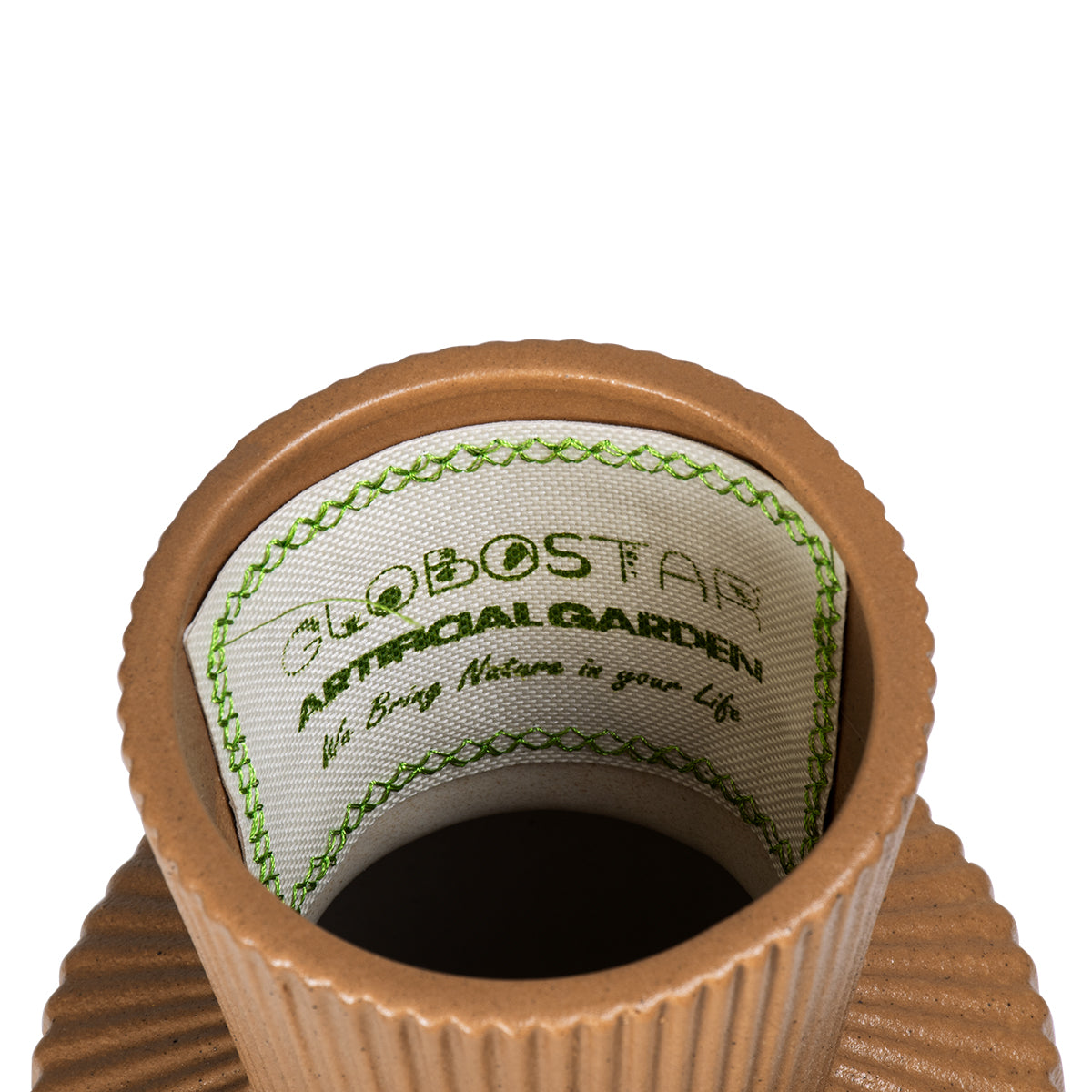GloboStar® Artificial Garden AMALFI 20471 Πήλινο Κεραμικό Κασπώ Γλάστρα - Flower Pot Κεραμιδί Φ9.5cm x Υ25cm - ledmania.gr