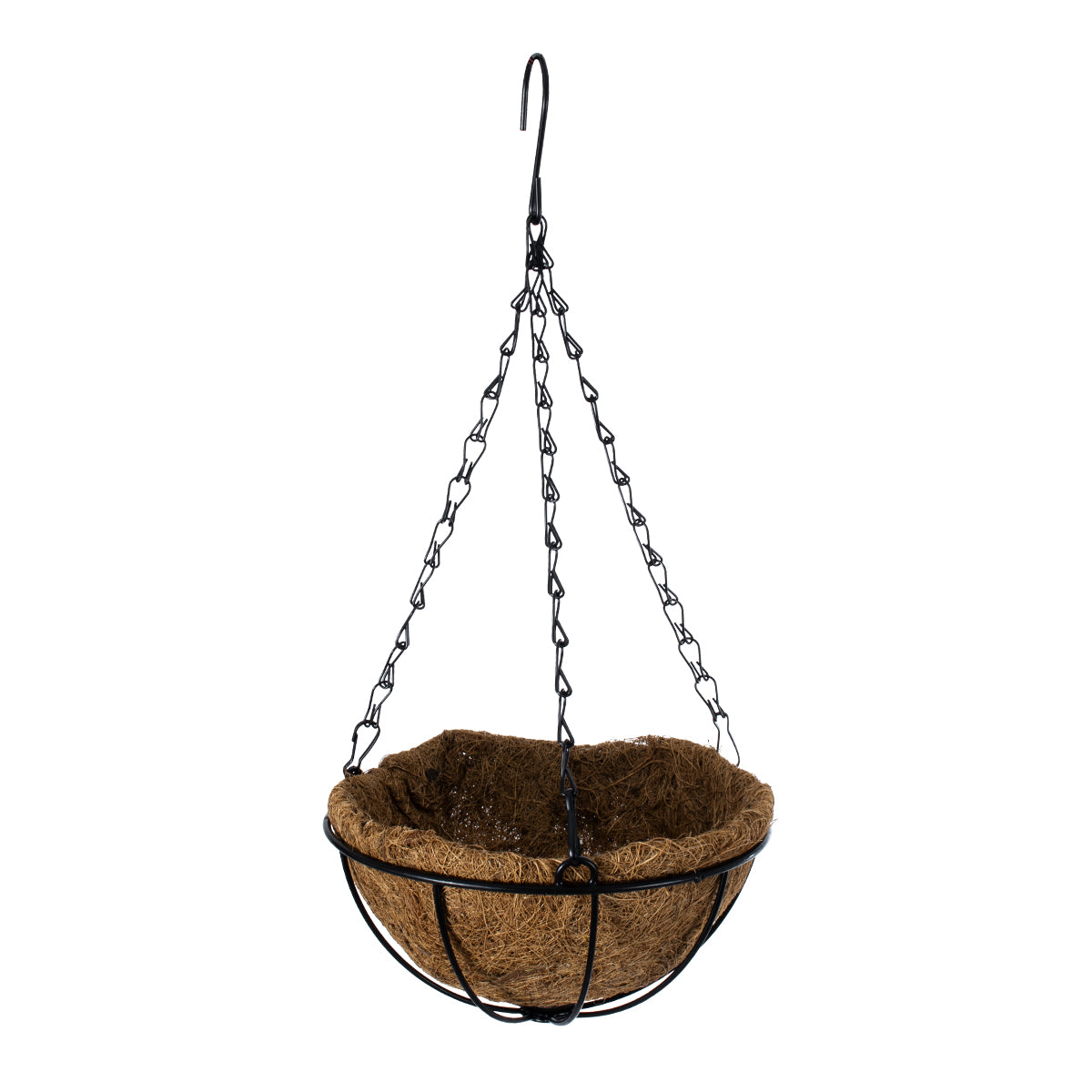 GloboStar® Artificial Garden SALAMINA 20479 Κρεμαστό Κασπώ Γλάστρα - Flower Pot από Φλοιό Καρύδας Καφέ Φ20cm x Υ10cm - ledmania.gr