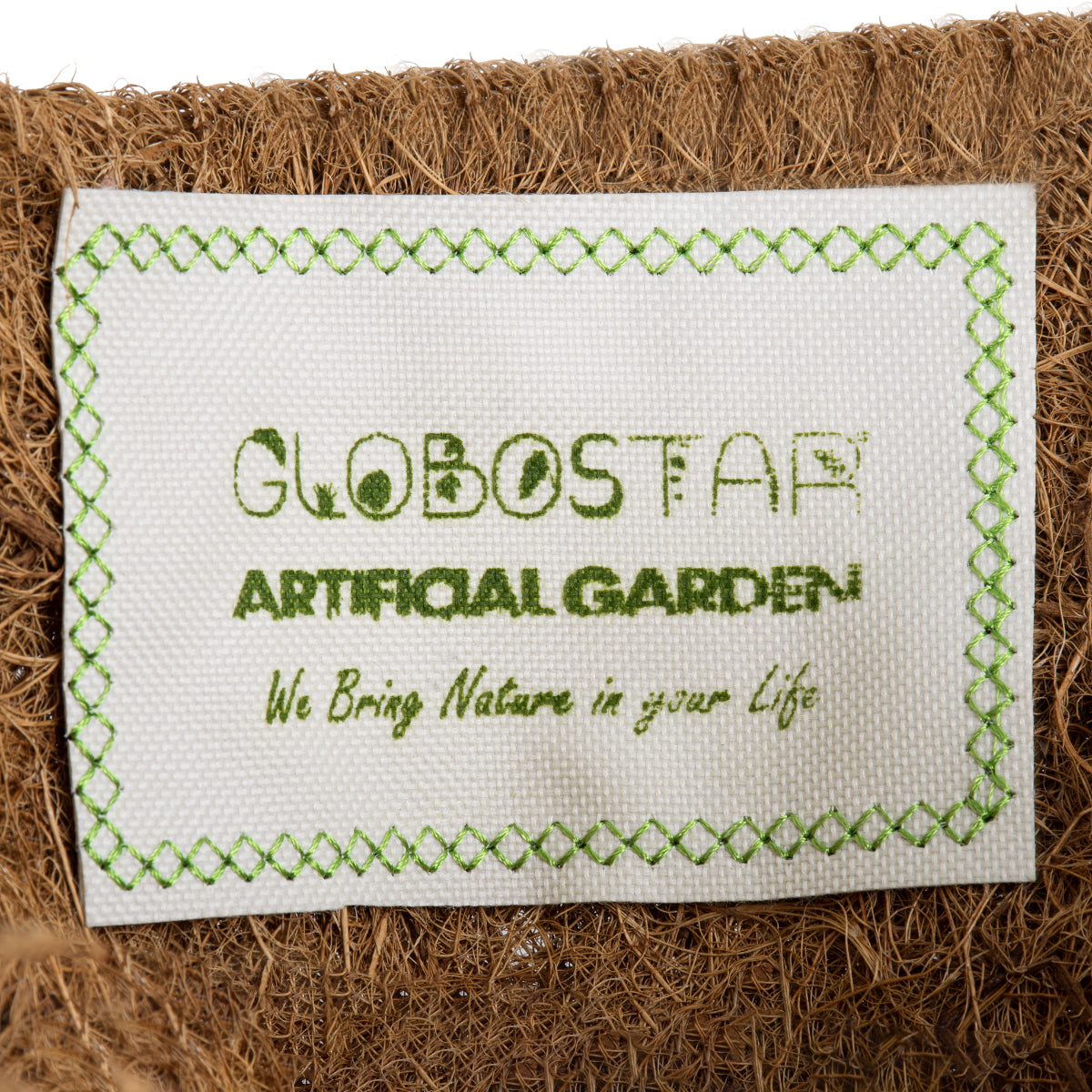 GloboStar® Artificial Garden SALAMINA 20479 Κρεμαστό Κασπώ Γλάστρα - Flower Pot από Φλοιό Καρύδας Καφέ Φ20cm x Υ10cm - ledmania.gr