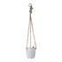 GloboStar® Artificial Garden SCORPIOS 20491 Κρεμαστό Πήλινο Κεραμικό Κασπώ Γλάστρα - Flower Pot Γκρι Φ8.5cm x Υ36cm - ledmania.gr