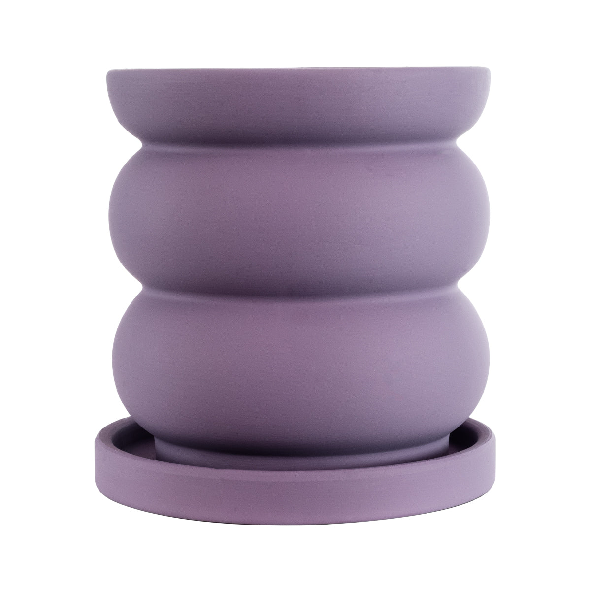 GloboStar® Artificial Garden BOGOTA 20500 Διακοσμητικό Κεραμικό Κασπώ Γλάστρα - Flower Pot Μωβ Φ14 x Υ15cm - ledmania.gr