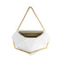 GloboStar® Artificial Garden LOUVRE 20534 Διακοσμητικό Κεραμικό Κασπώ Γλάστρα - Flower Pot Λευκό με Χρυσό Μ20 x Π10.5 x Υ30cm - ledmania.gr