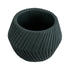 GloboStar® Artificial Garden BARBADOS 20538 Διακοσμητικό Κεραμικό Κασπώ Γλάστρα - Flower Pot Μαύρο Φ11 x Υ8.5cm - ledmania.gr
