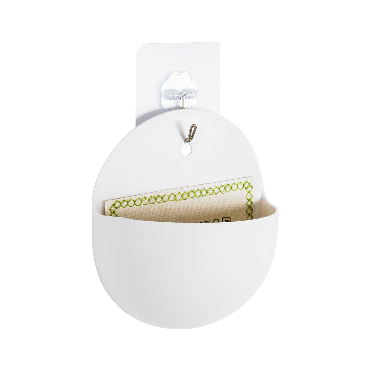 GloboStar® Artificial Garden LYON 20551 Διακοσμητικό Πλαστικό Κασπώ Γλάστρα - Flower Pot Λευκό Μ12 x Π6 x Υ13.5cm - ledmania.gr
