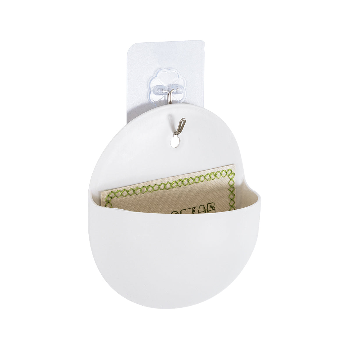 GloboStar® Artificial Garden LYON 20551 Διακοσμητικό Πλαστικό Κασπώ Γλάστρα - Flower Pot Λευκό Μ12 x Π6 x Υ13.5cm - ledmania.gr