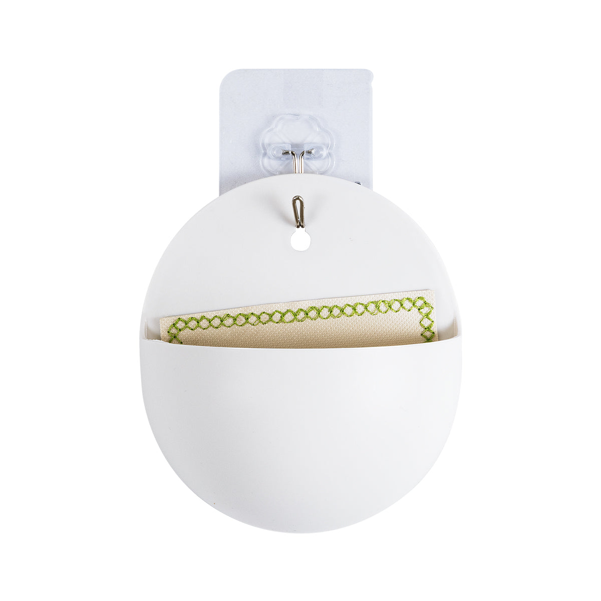 GloboStar® Artificial Garden LYON 20551 Διακοσμητικό Πλαστικό Κασπώ Γλάστρα - Flower Pot Λευκό Μ12 x Π6 x Υ13.5cm - ledmania.gr