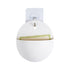 GloboStar® Artificial Garden LYON 20551 Διακοσμητικό Πλαστικό Κασπώ Γλάστρα - Flower Pot Λευκό Μ12 x Π6 x Υ13.5cm - ledmania.gr