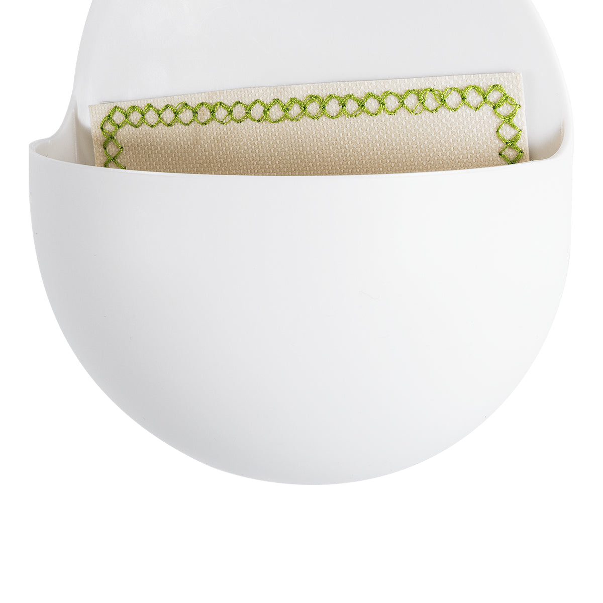 GloboStar® Artificial Garden LYON 20551 Διακοσμητικό Πλαστικό Κασπώ Γλάστρα - Flower Pot Λευκό Μ12 x Π6 x Υ13.5cm - ledmania.gr