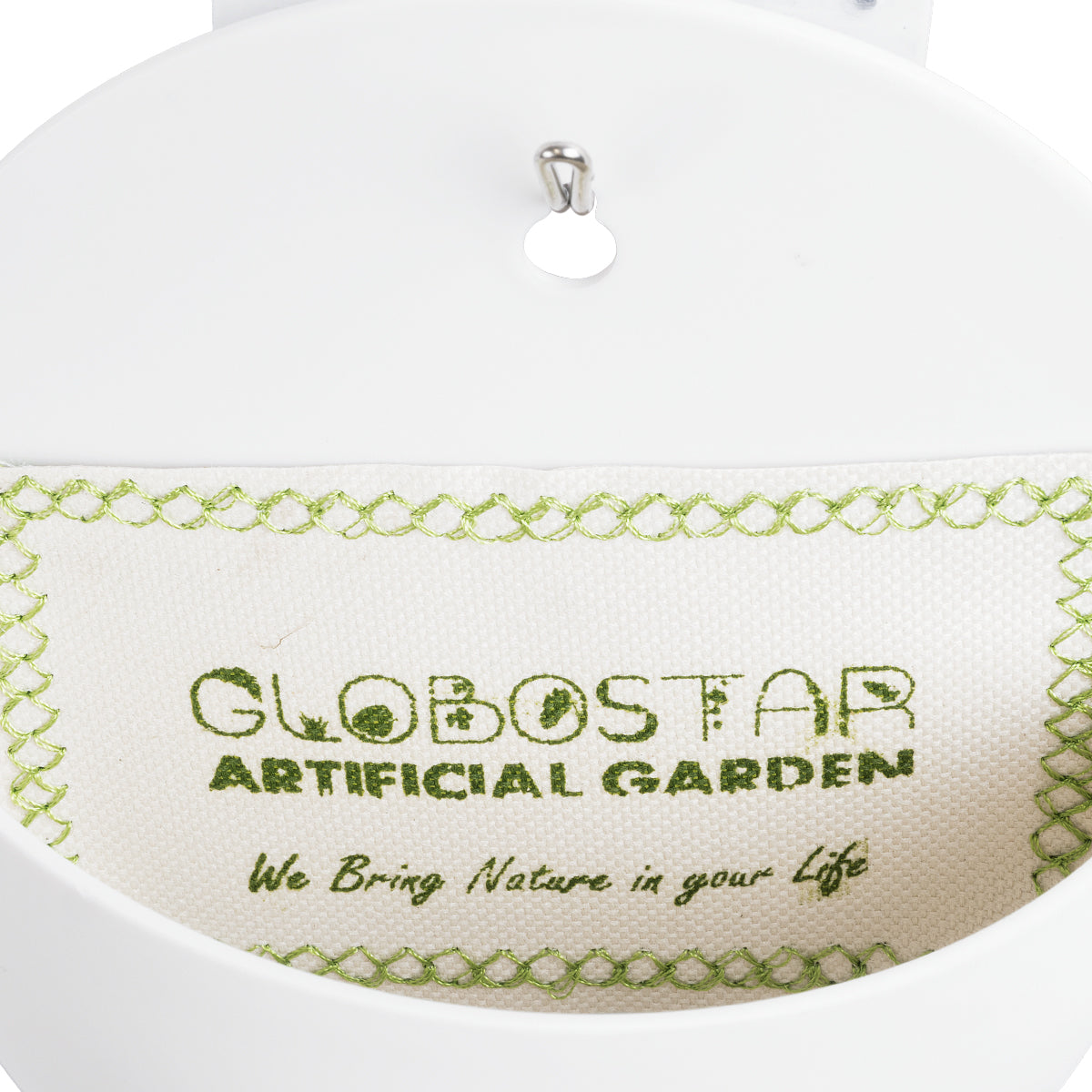 GloboStar® Artificial Garden LYON 20551 Διακοσμητικό Πλαστικό Κασπώ Γλάστρα - Flower Pot Λευκό Μ12 x Π6 x Υ13.5cm - ledmania.gr