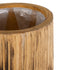 GloboStar® Artificial Garden JAMAICA 20553 Διακοσμητικό Ξύλινο Κασπώ Γλάστρα - Flower Pot Καφέ Φ18 x Υ38cm - ledmania.gr